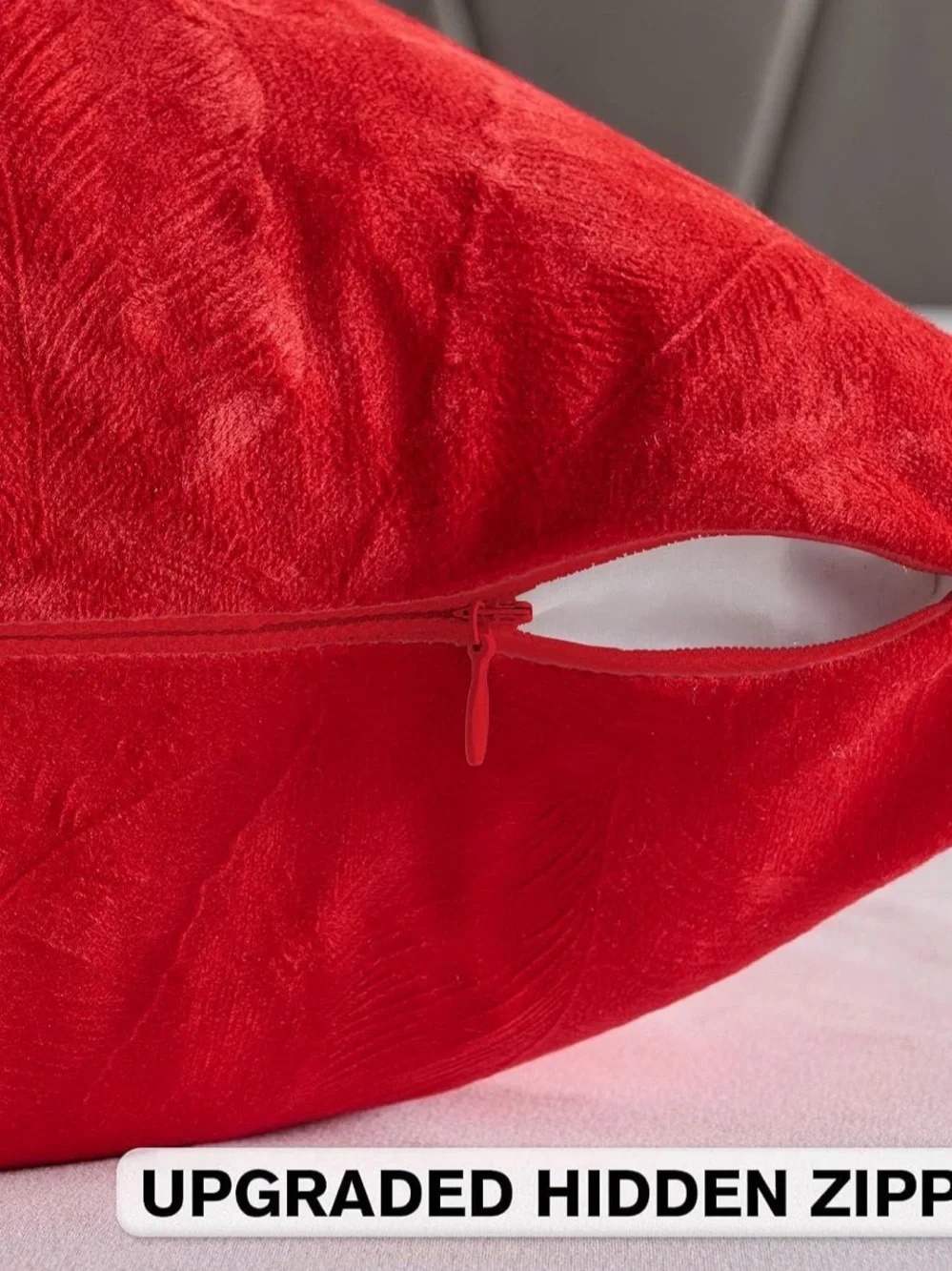 Red Velvet Holiday Decorative Pillow - Luxe Festive Accent